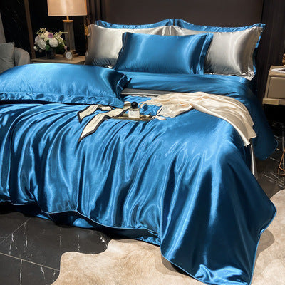 Turbo Cables – Luxury Silk Satin Bedding Set | 4-Piece Duvet Covers for Ultimate Comfort