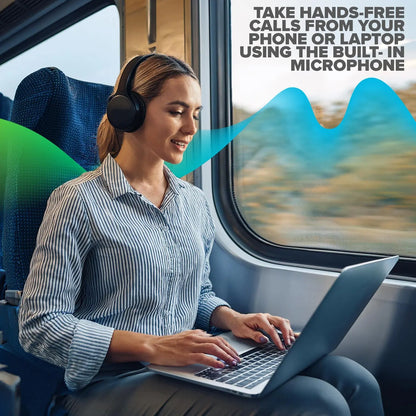 Maplin Bluetooth Noise Cancelling Over-Ear Headphones – Black Maplin