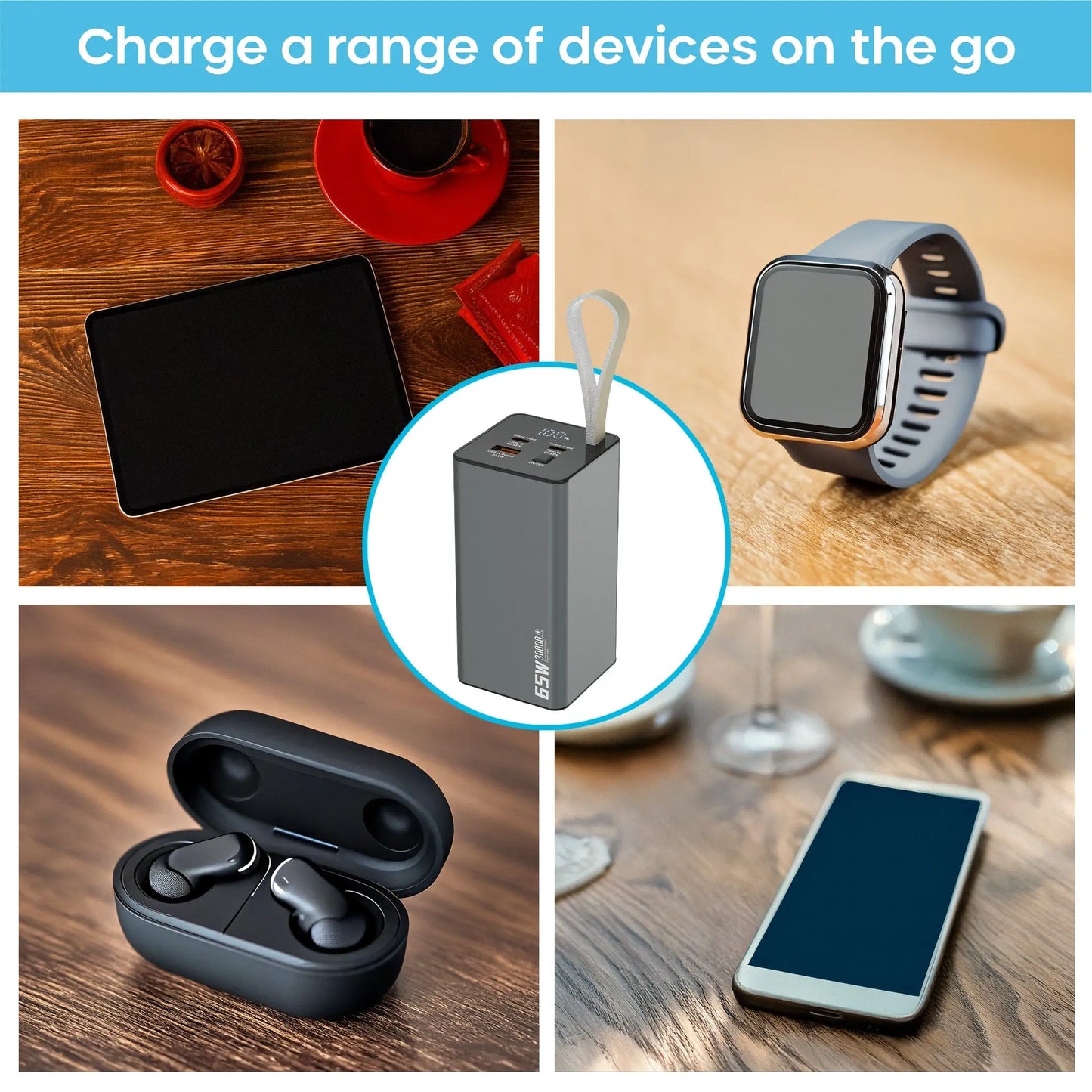 Maplin 30,000mAh USB-A / USB-C PD 65W Power Bank Maplin