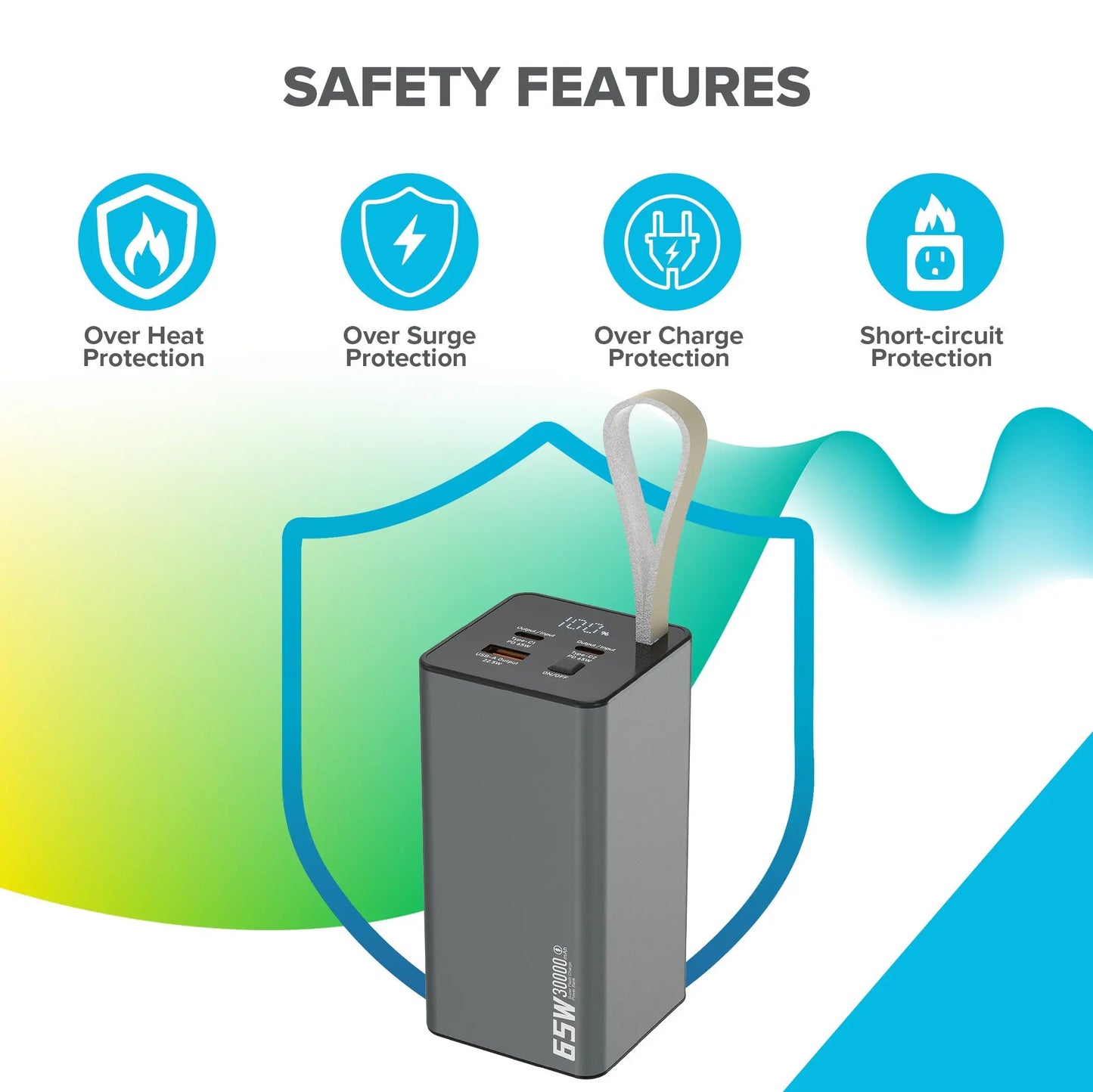 Maplin 30,000mAh USB-A / USB-C PD 65W Power Bank Maplin