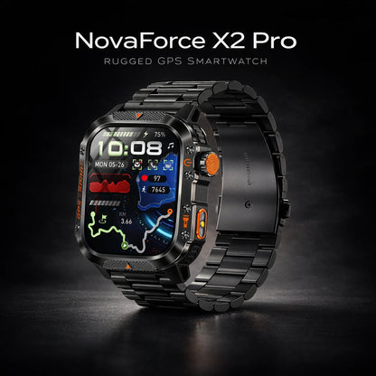 Turbo Cables – X2 Pro | Rugged GPS Smartwatch with 100+ Sports Modes | Multi-Satellite Navigation for Active Lifestyles