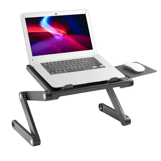 ProperAV Laptop Stand for Bed / Sofa / Desk with Adjustable Legs & Mouse Pad - Black Maplin