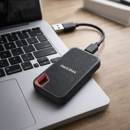 Turbo Cables – Portable SSD External Hard Drive with High-Speed USB-C | Compact Design for Fast Data Transfer