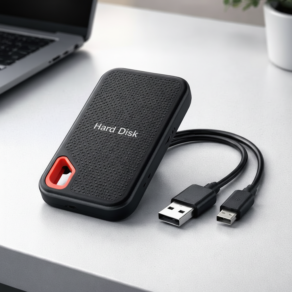 Turbo Cables – Portable SSD External Hard Drive with High-Speed USB-C | Compact Design for Fast Data Transfer