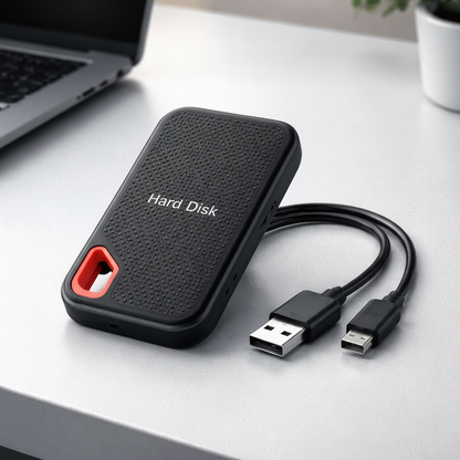 Turbo Cables – Portable SSD External Hard Drive with High-Speed USB-C | Compact Design for Fast Data Transfer