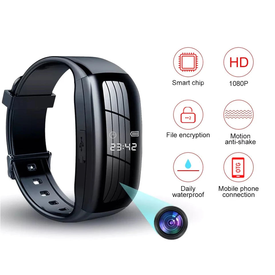Turbo Cables – Smart Watch Security Camera | 1080P HD Video & Voice Activation | Sleek Design for Personal Safety