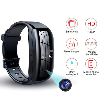 Turbo Cables – Smart Watch Security Camera | 1080P HD Video & Voice Activation | Sleek Design for Personal Safety