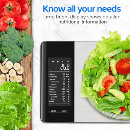Turbo Cables – Smart Food Kitchen Scale with Nutritional Calculator Free App for Weight Loss | Nutritional Calculator, Macro Tracking
