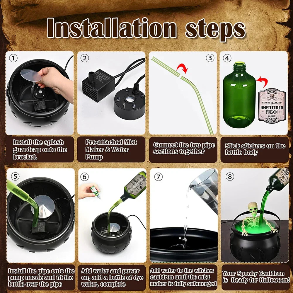 Turbo Cables – Halloween Witch Cauldron Decoration