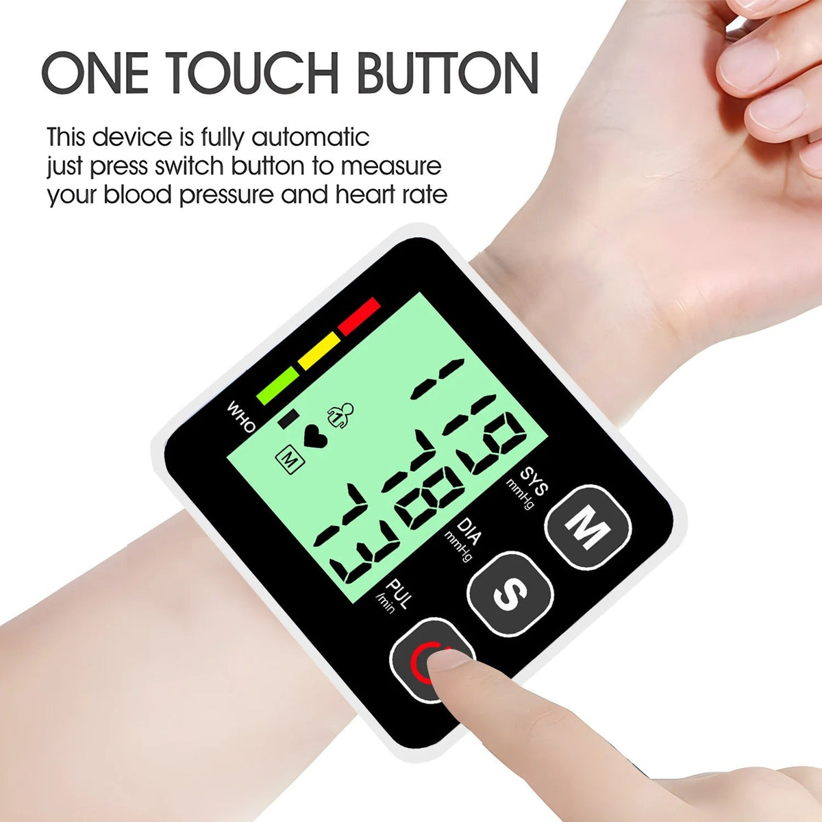 Turbo Cables – Wrist Blood Pressure Monitor with Automatic Cuff Inflation | Accurate Readings for Home Health Management