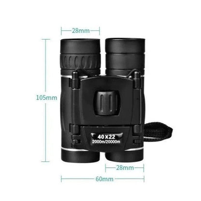 Military HD 40x22 Binoculars – Compact Hunting & Outdoor Telescope Turbo Cables