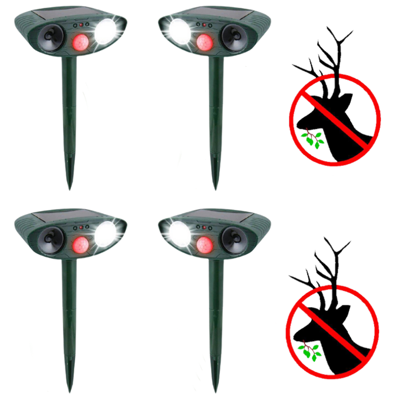 Ultrasonic Solar Deer Repeller – Motion Sensor Animal Deterrent for Garden & Yard Turbo Cables