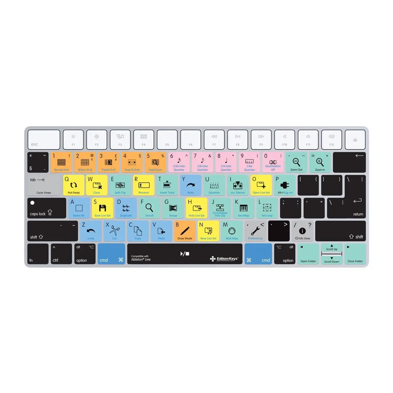 Ableton Live Keyboard Covers for MacBook and iMac Editors Keys