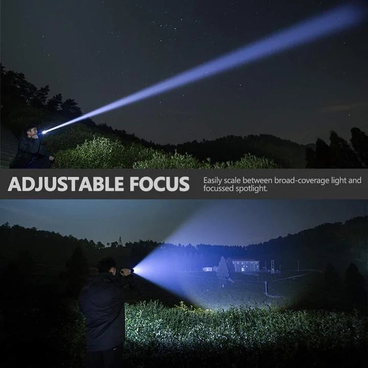 Turbo 90000 Lumens XHP50.2 Tactical LED Flashlight – Ultra Bright & Rechargeable