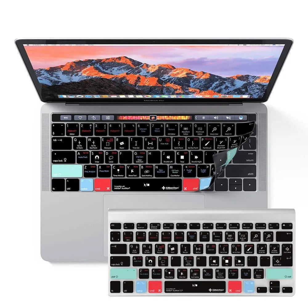 Adobe Audition Keyboard Covers for MacBook and iMac Editors Keys