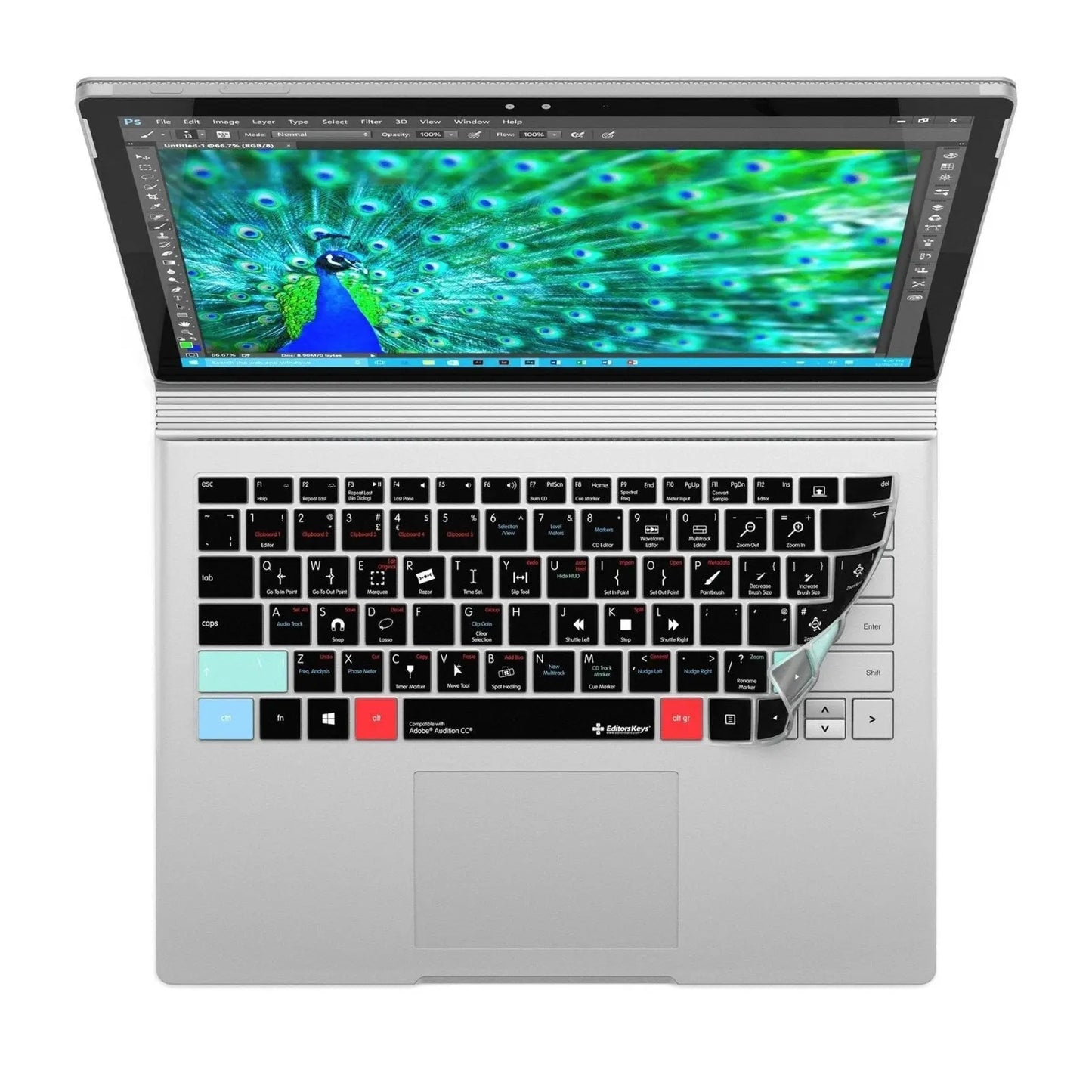 Adobe Audition Keyboard Covers for Microsoft Surface Line Editors Keys