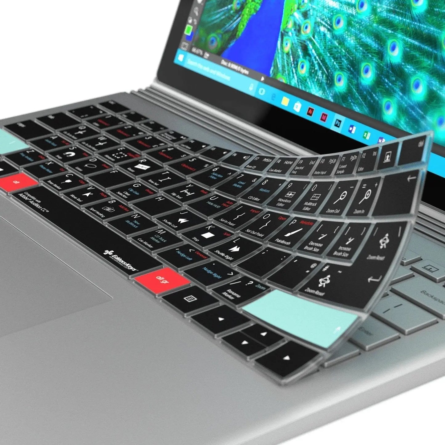 Adobe Audition Keyboard Covers for Microsoft Surface Line Editors Keys