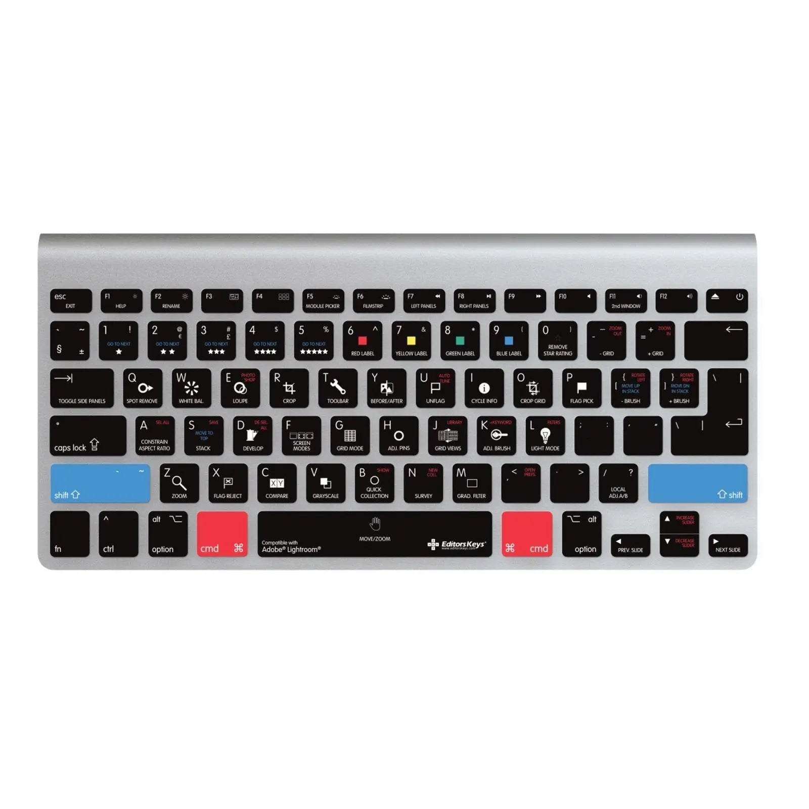 Adobe Lightroom Keyboard Covers for MacBook and iMac Editors Keys