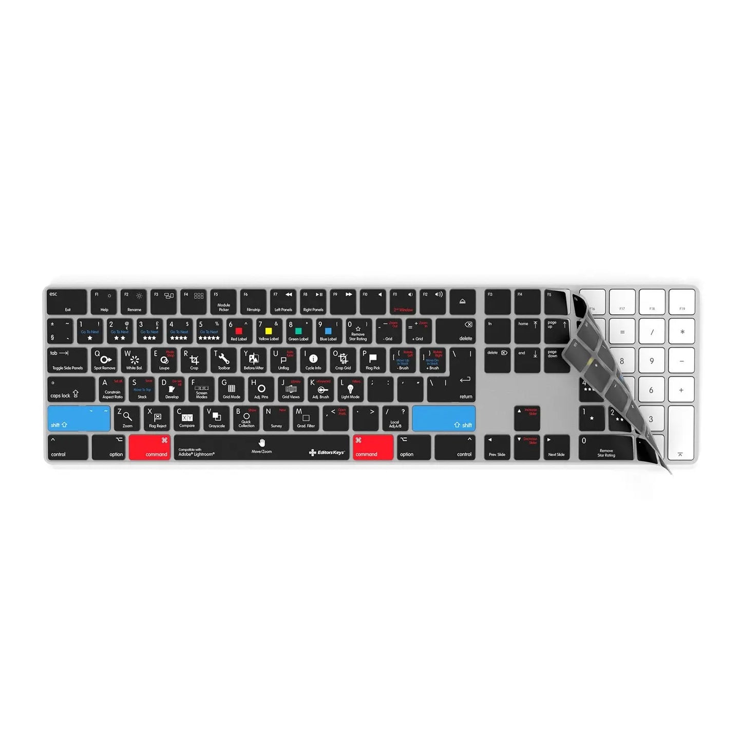 Adobe Lightroom Keyboard Covers for MacBook and iMac Editors Keys