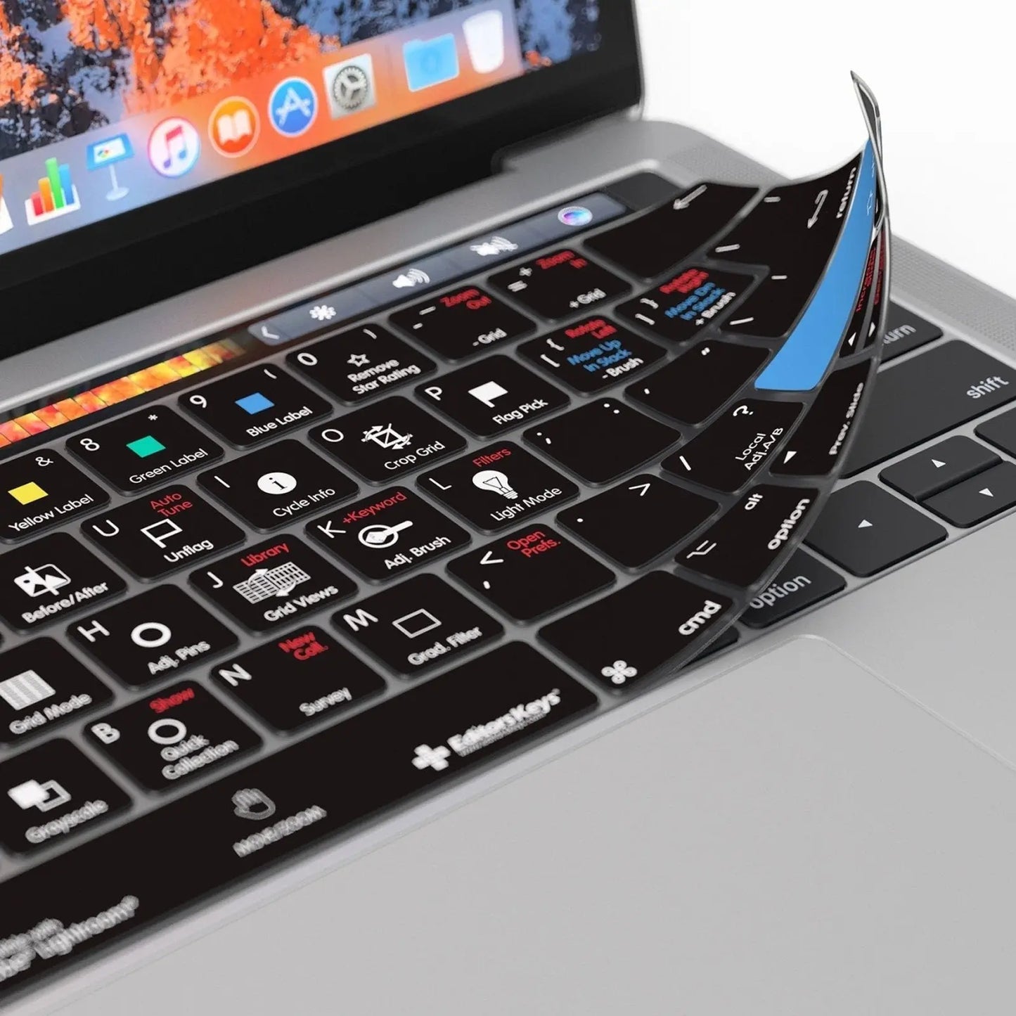 Adobe Lightroom Keyboard Covers for MacBook and iMac Editors Keys