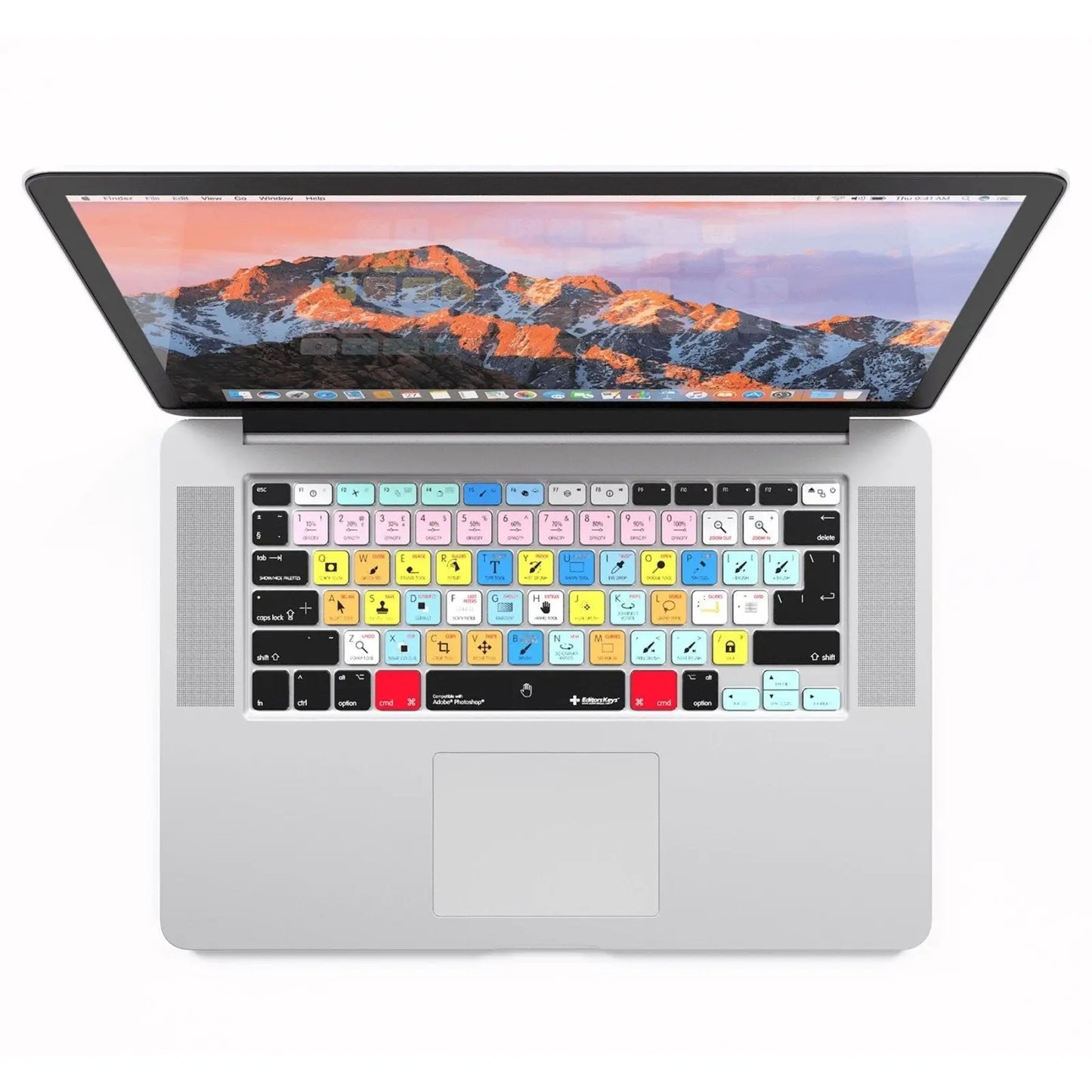 Adobe Photoshop Keyboard Covers for MacBook and iMac Editors Keys