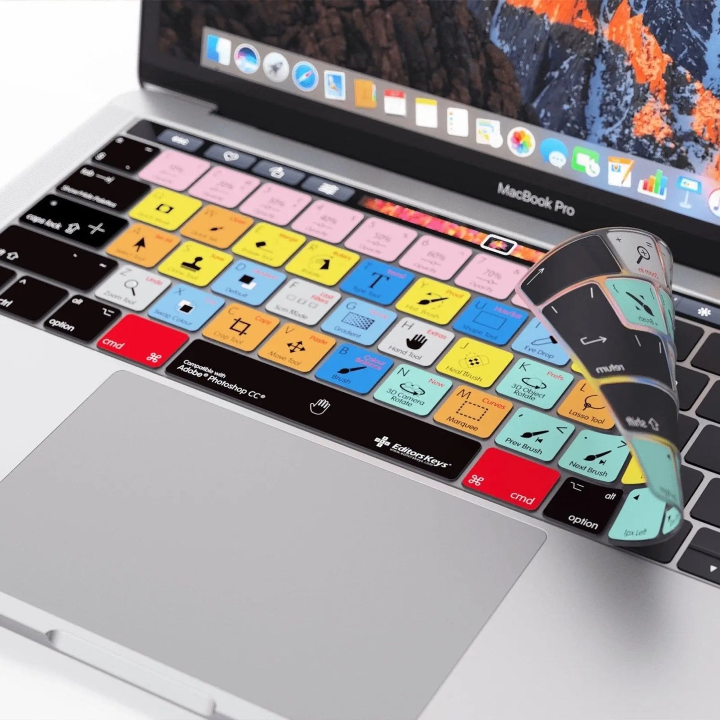 Adobe Photoshop Keyboard Covers for MacBook and iMac Editors Keys