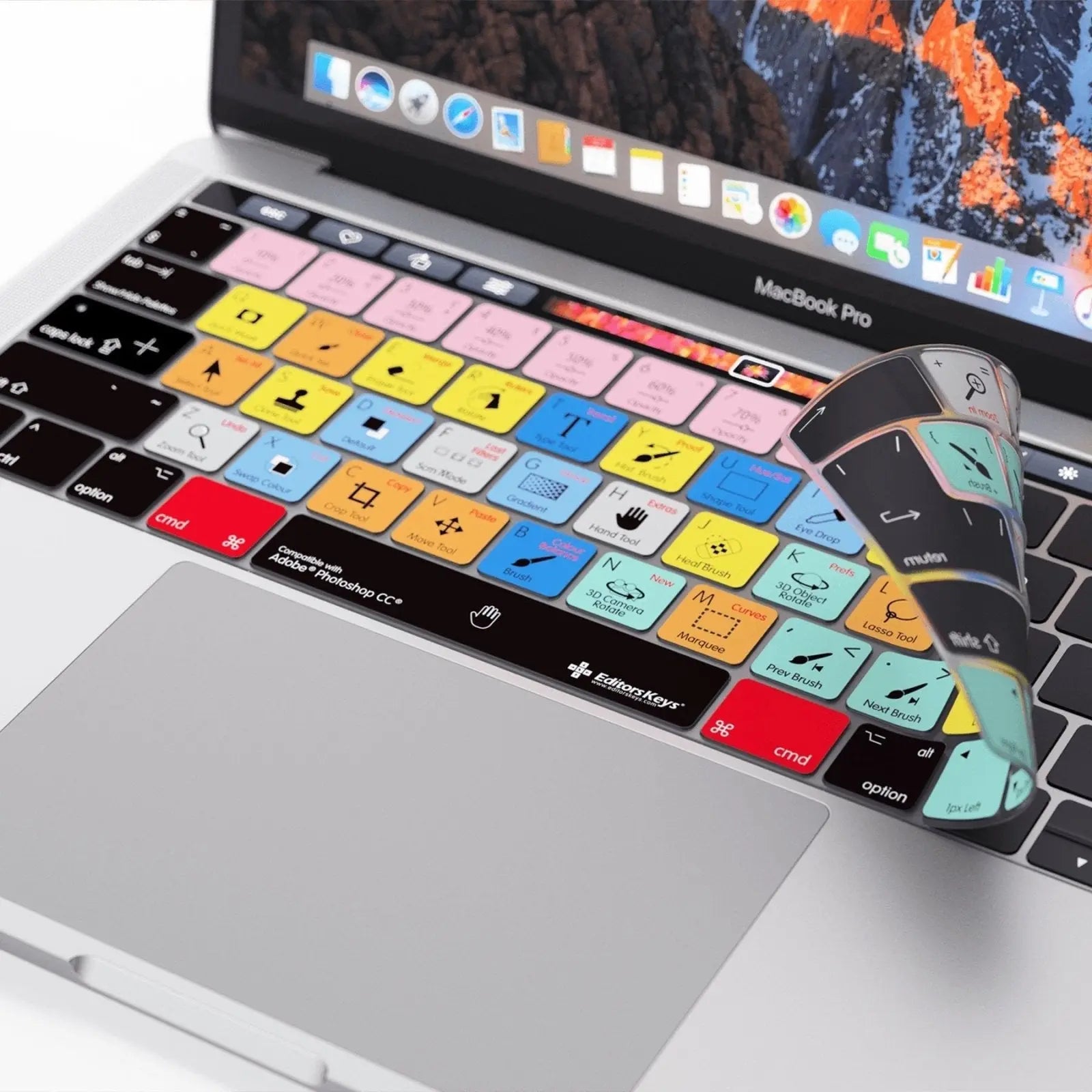 Adobe Photoshop Keyboard Covers for MacBook and iMac Editors Keys