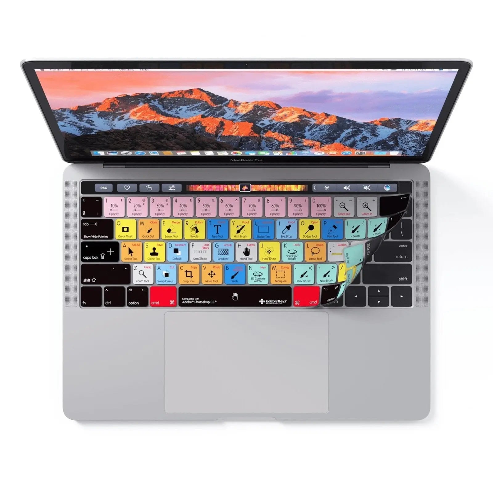 Adobe Photoshop Keyboard Covers for MacBook and iMac Editors Keys