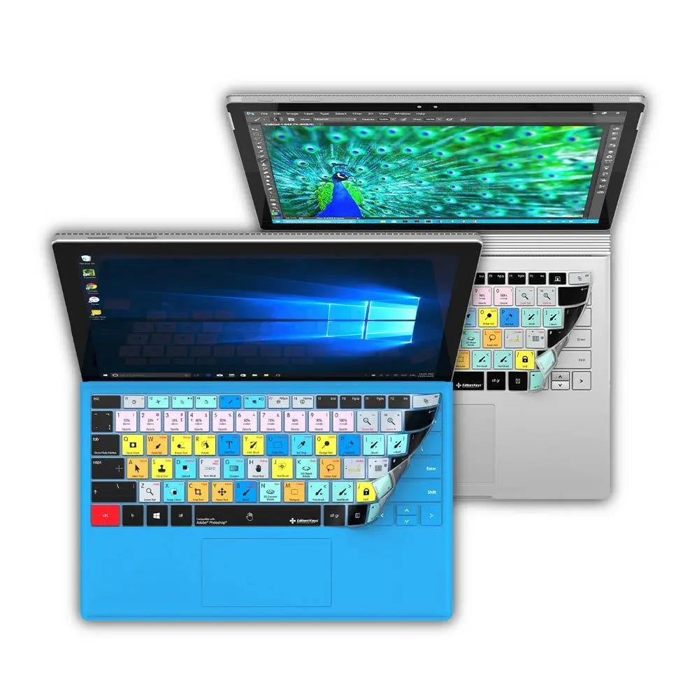 Adobe Photoshop Keyboard Covers for Microsoft Surface Line Editors Keys