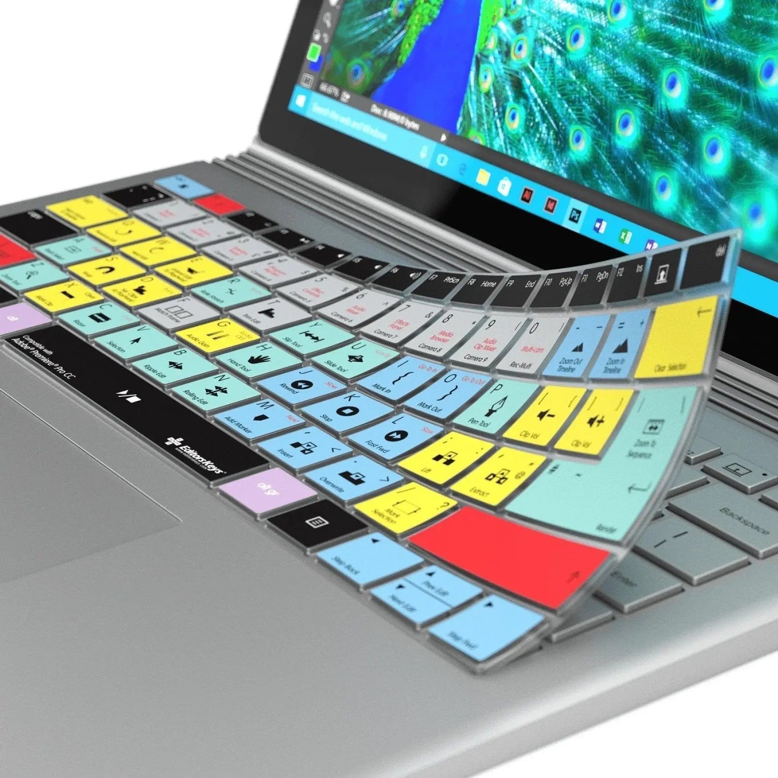 Adobe Premiere Pro Keyboard Covers for Microsoft Surface Line Editors Keys