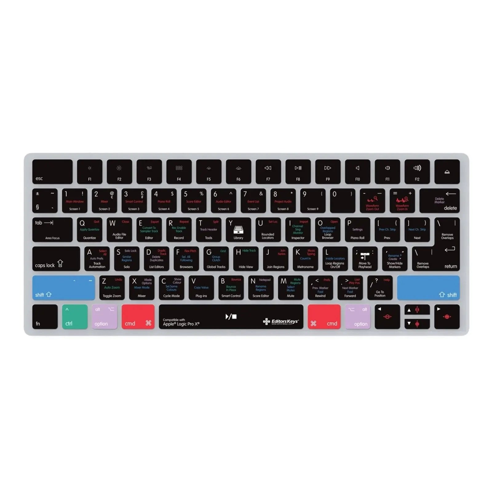 Apple Logic Pro Keyboard Covers for MacBook and iMac Editors Keys