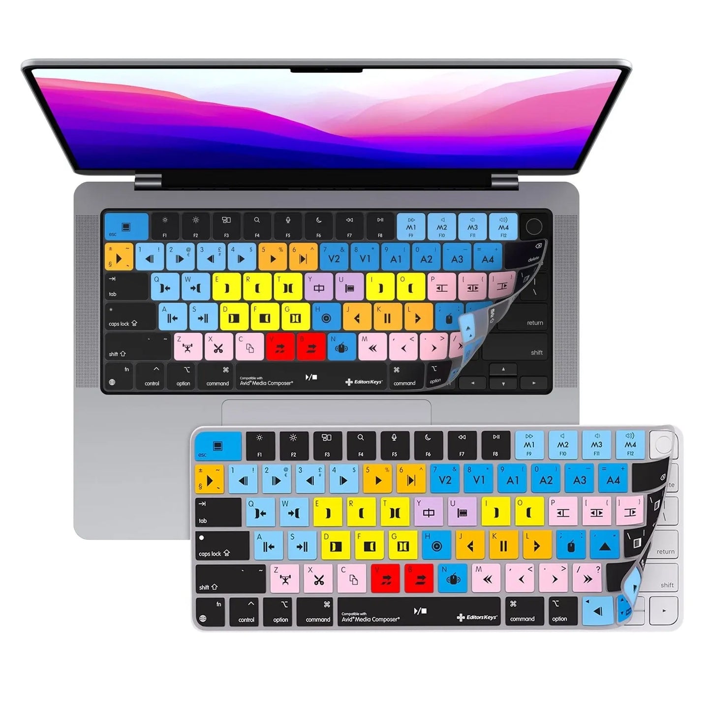 Avid Media Composer Keyboard Covers for MacBook and iMac Editors Keys