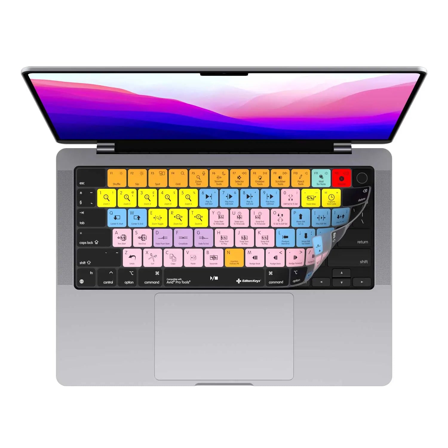 Avid Pro Tools Keyboard Covers for MacBook and iMac Editors Keys