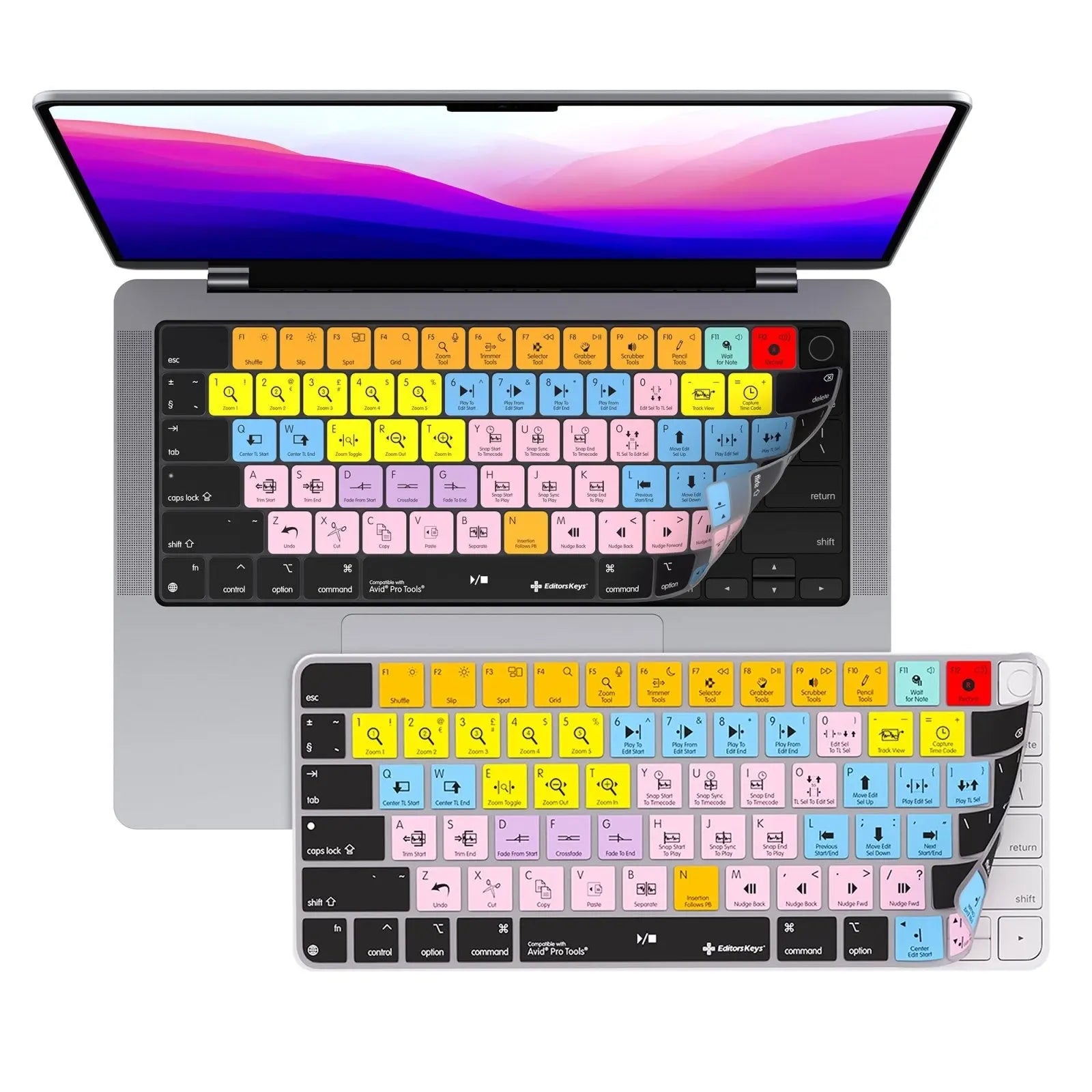 Avid Pro Tools Keyboard Covers for MacBook and iMac Editors Keys
