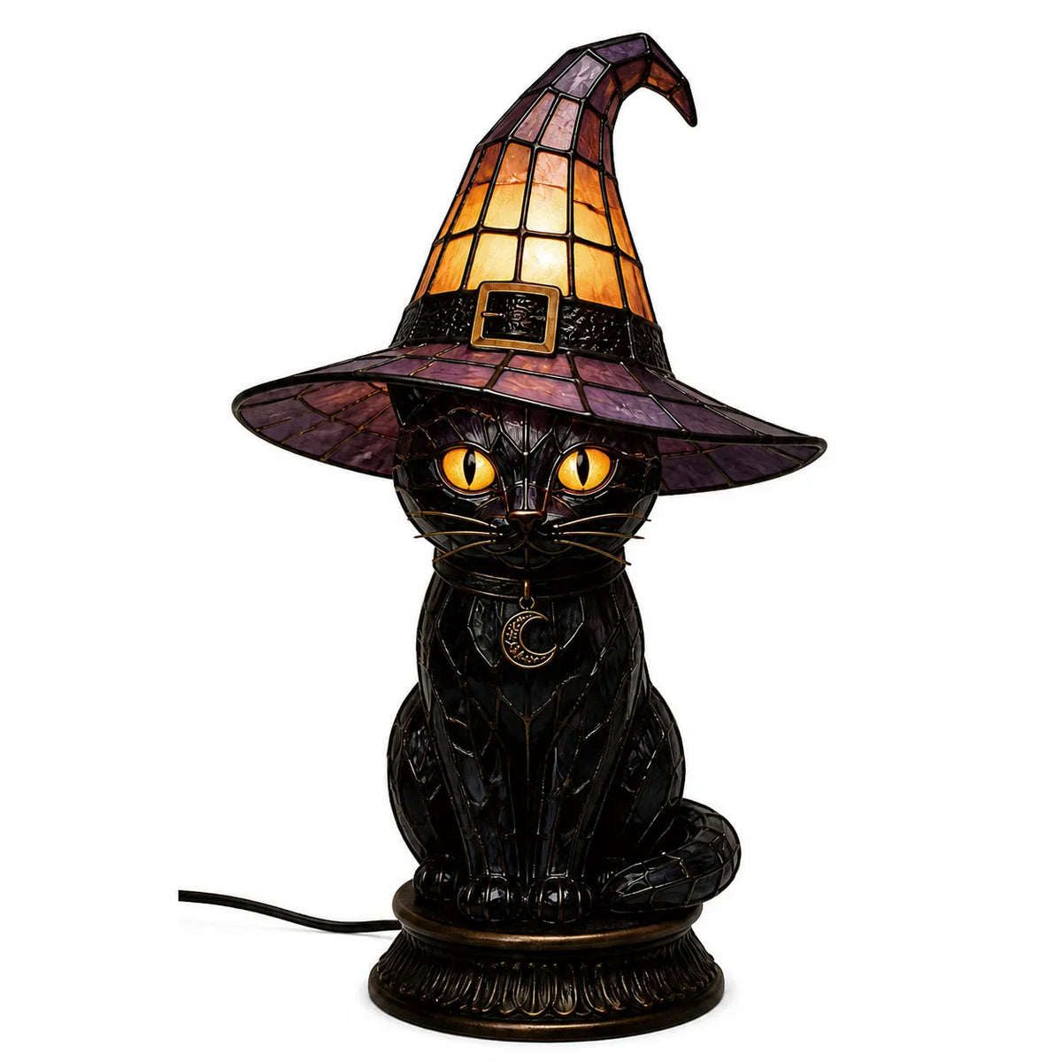 Turbo Cables – Vintage Tiffany Style Cat Night Lamp