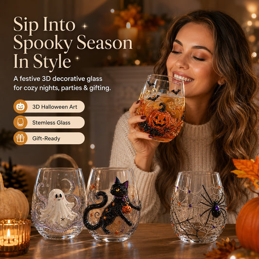 Turbo Cables – Artisan Halloween Drinking Glass