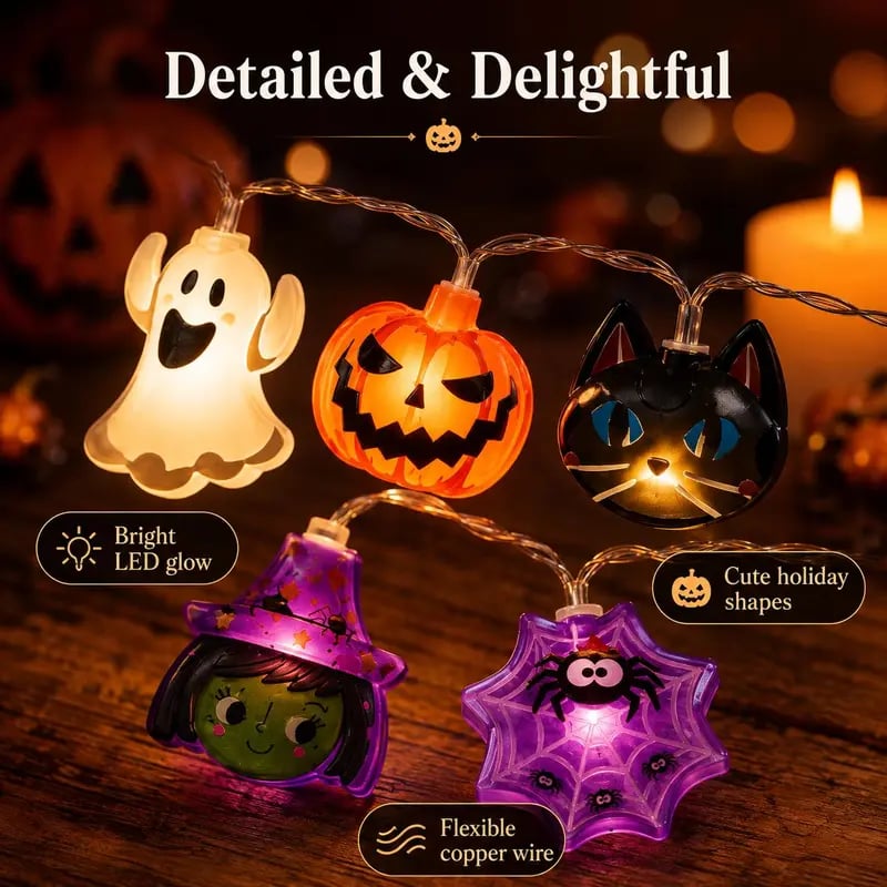Turbo Cables – Pumpkin LED String Lights