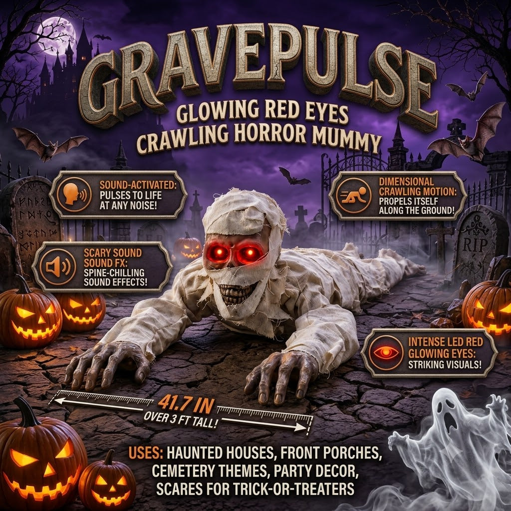 Turbo Cables – Glowing Red Eyes Crawling Horror Mummy