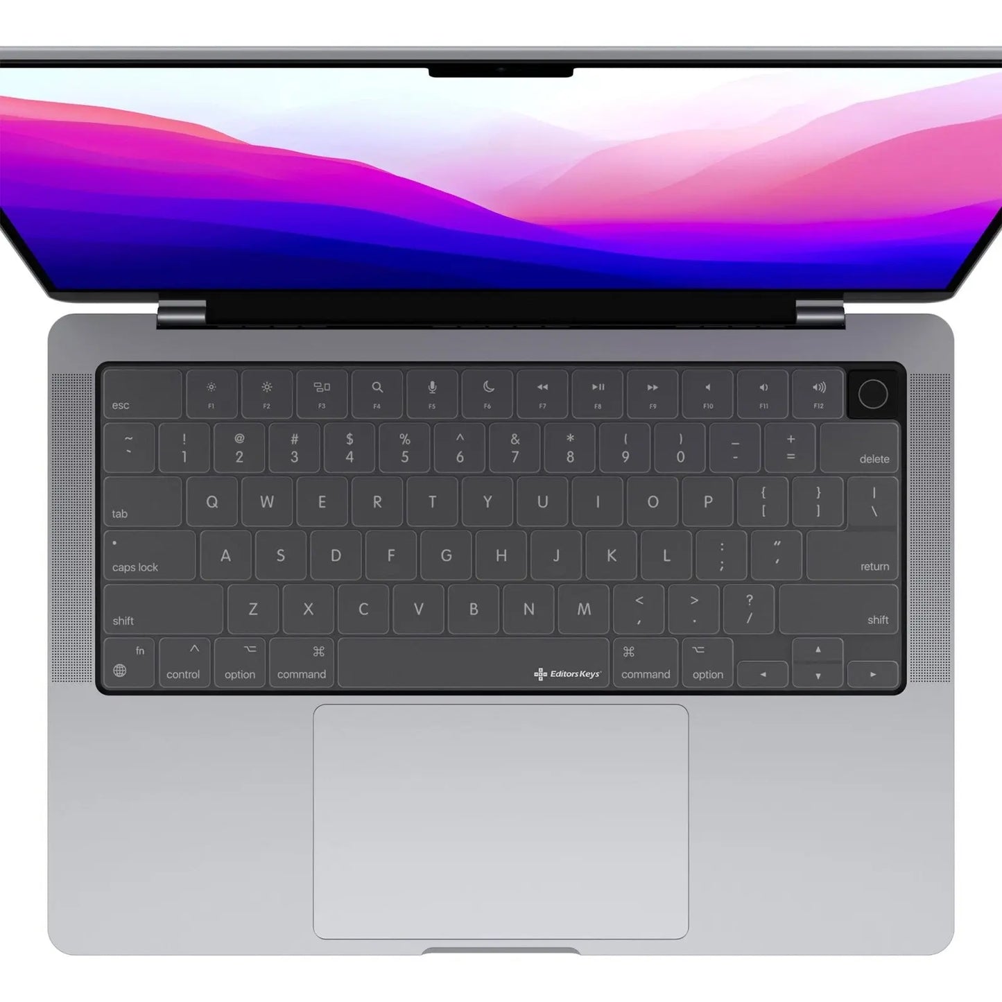 Clear Keyboard Cover - MacBook Pro 14"-16" and MacBook Air 2022-2024 Editors Keys