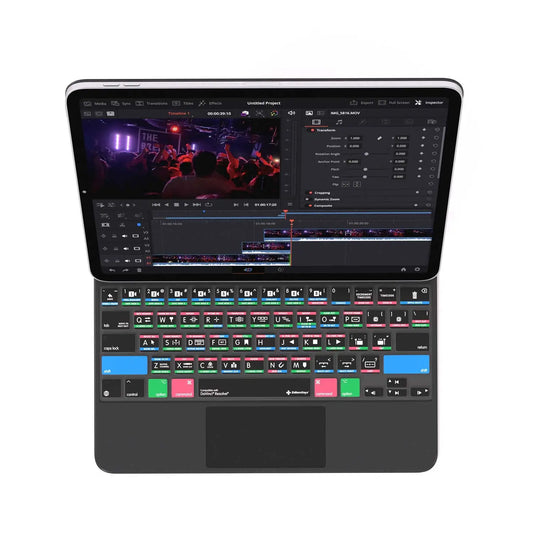 Davinci Resolve Keyboard Cover for iPad Magic Case Editors Keys