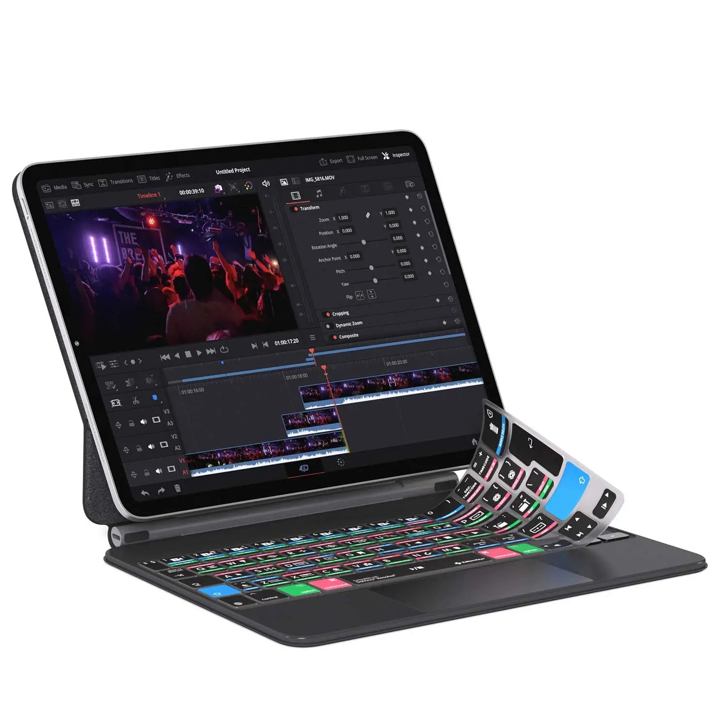 Davinci Resolve Keyboard Cover for iPad Magic Case Editors Keys