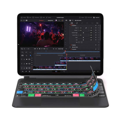 Davinci Resolve Keyboard Cover for iPad Magic Case Editors Keys