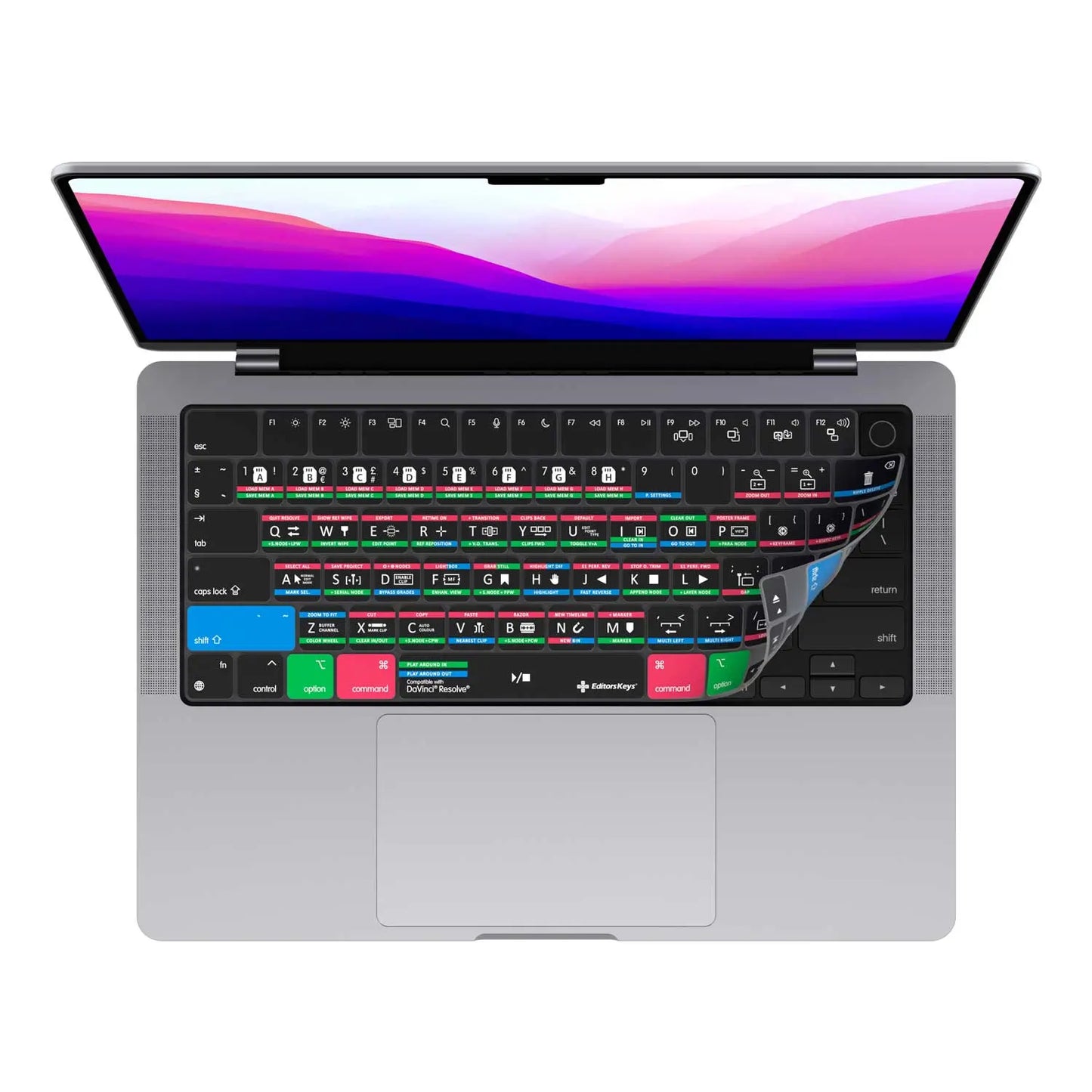 DaVinci Resolve Keyboard Covers for MacBook and iMac Editors Keys