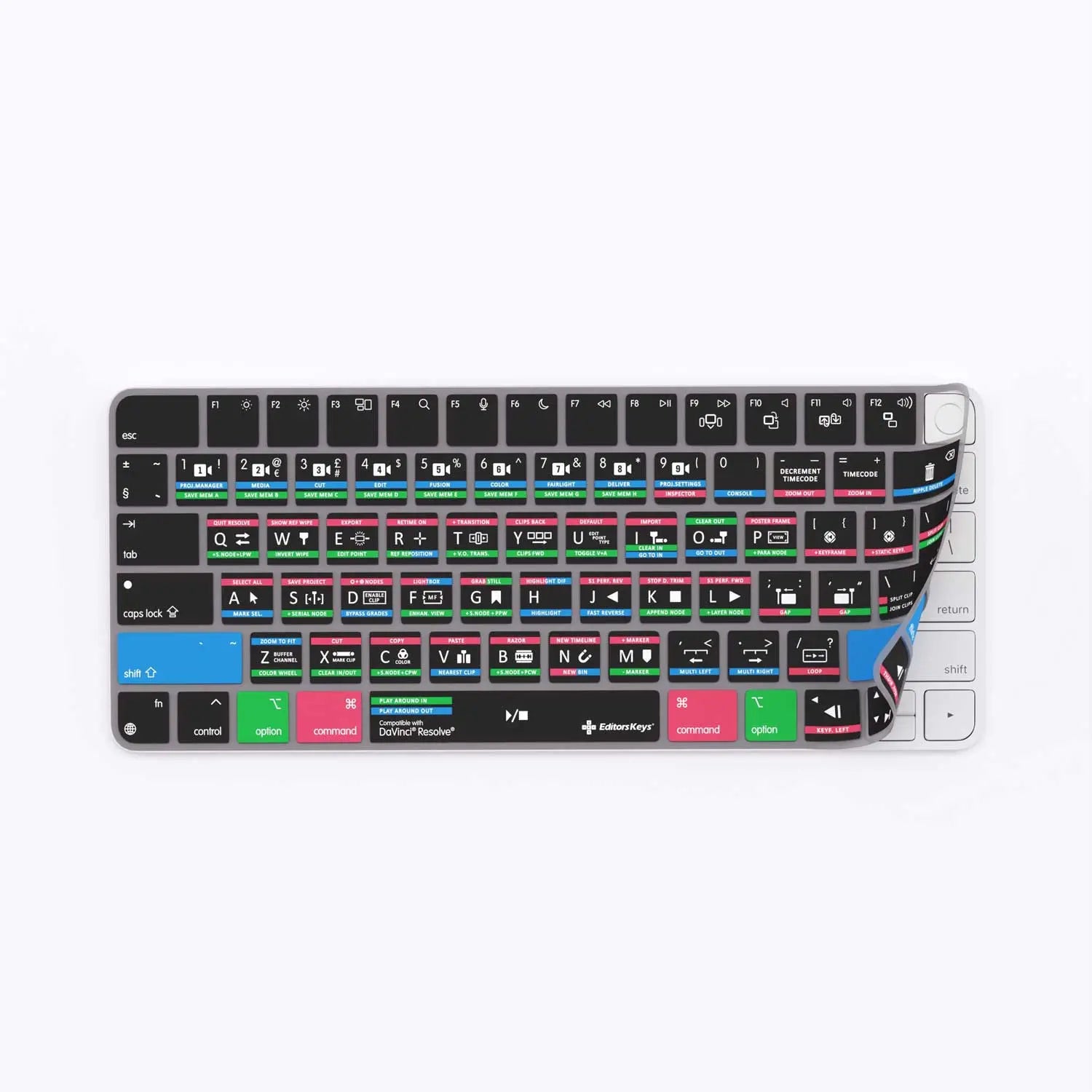 DaVinci Resolve Keyboard Covers for MacBook and iMac Editors Keys
