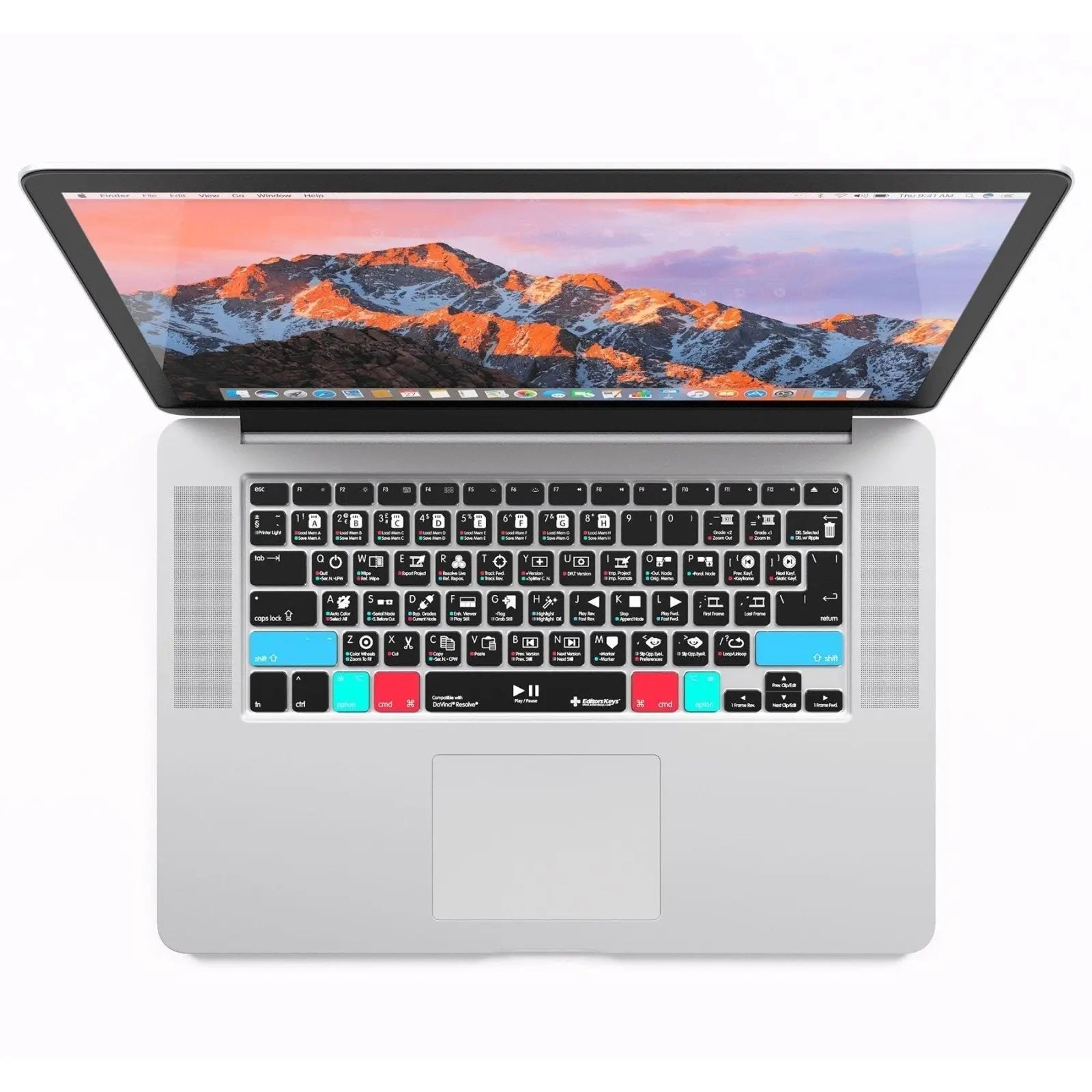 DaVinci Resolve Keyboard Covers for MacBook and iMac Editors Keys