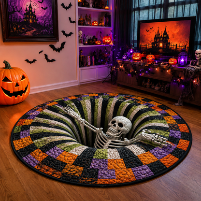 Turbo Cables – 3D Skeleton Vortex Halloween Rug