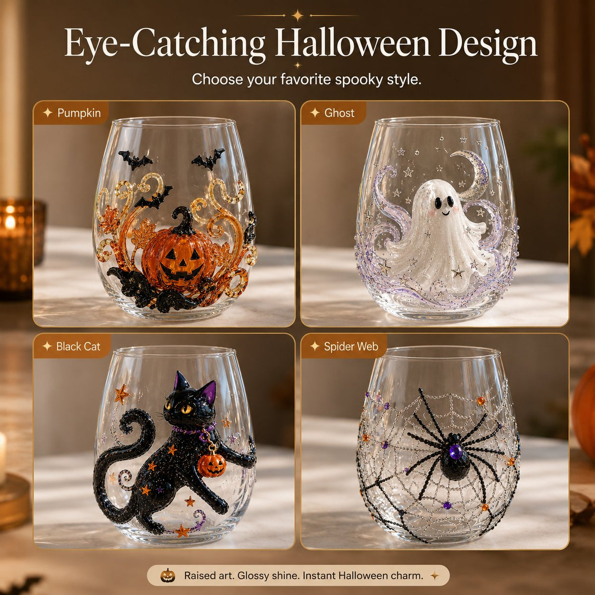 Turbo Cables – Artisan Halloween Drinking Glass