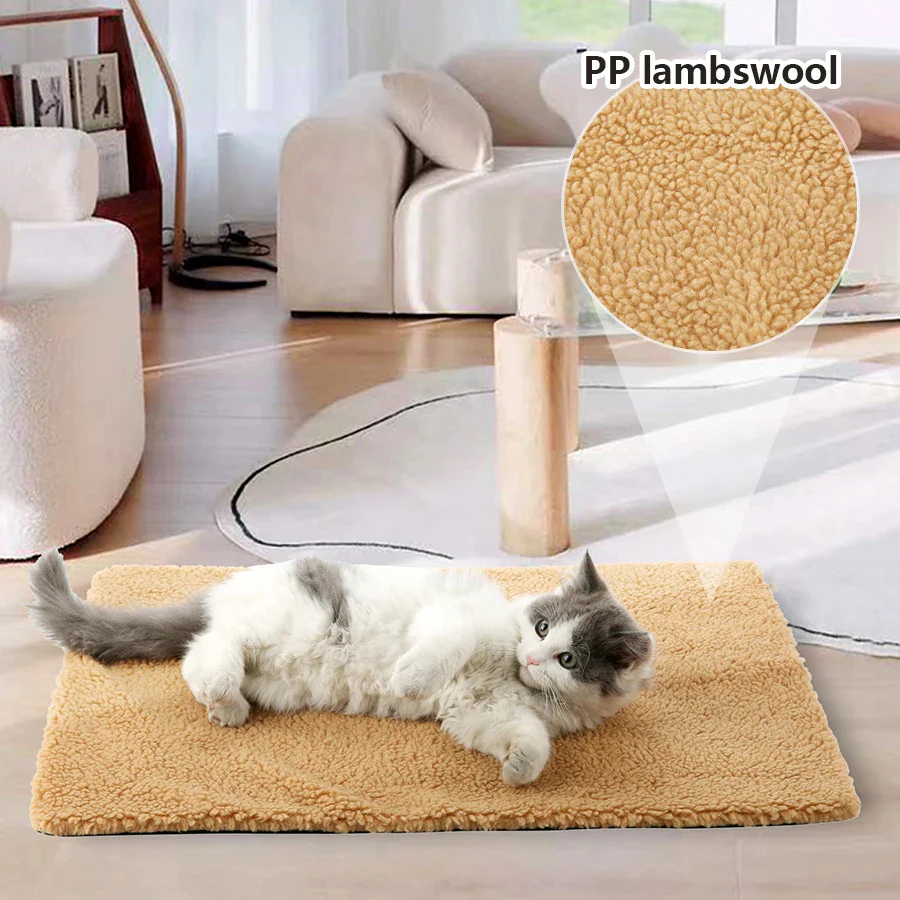Non-Electric Heating Pad for Cats & Dogs – Washable Self-Warming Pet Mat Turbo Cables