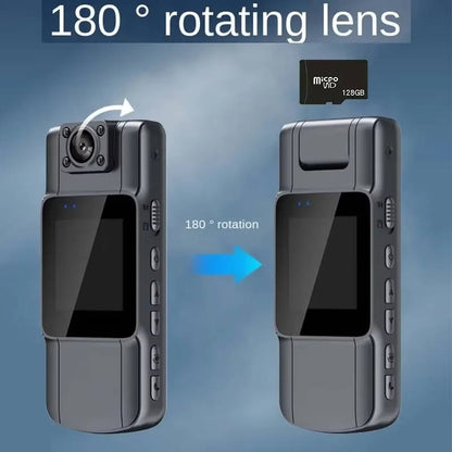 Turbo 180° police professional body camera with night vision