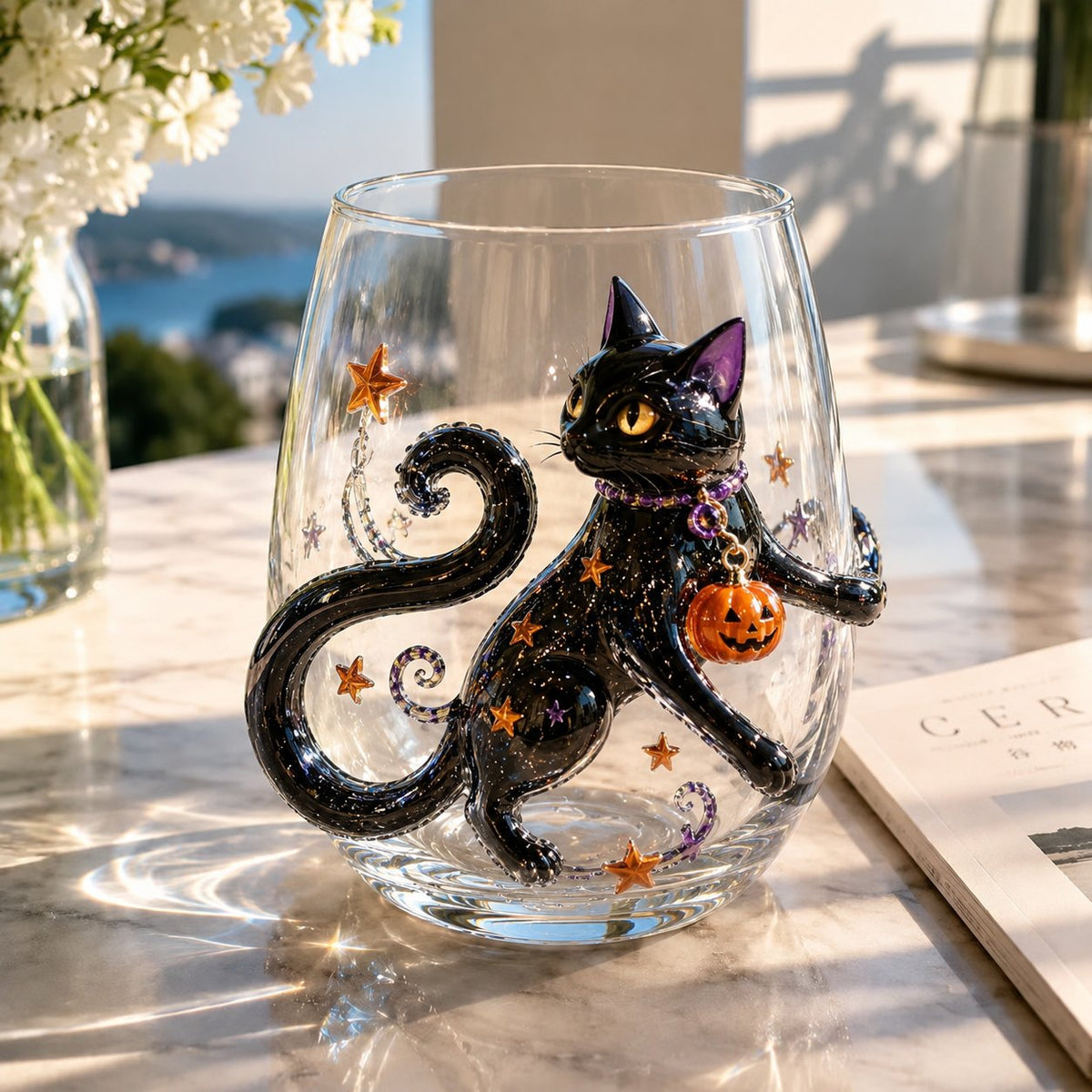 Turbo Cables – Artisan Halloween Drinking Glass